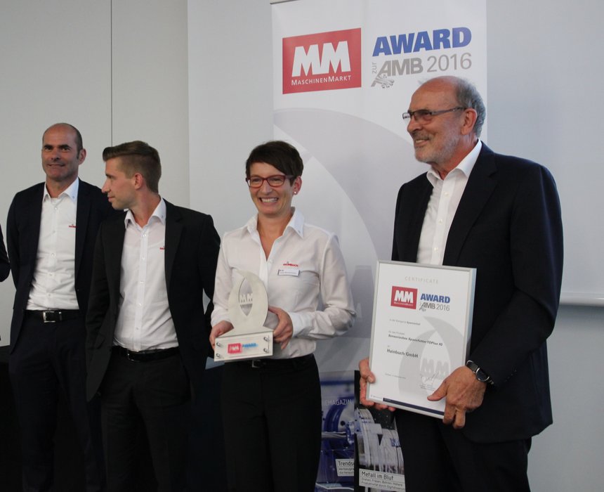 El portaherramientas de sujeción Toplus IQ gana el premio de innovación  MM Award  en la feria internacional AMB 2016